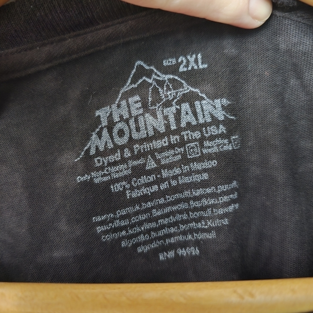 The Mountin Men’s Short Sleeve T-shirt Gray Tie Dye Alaska Wolf Print Size 2XL - Picture 4 of 8